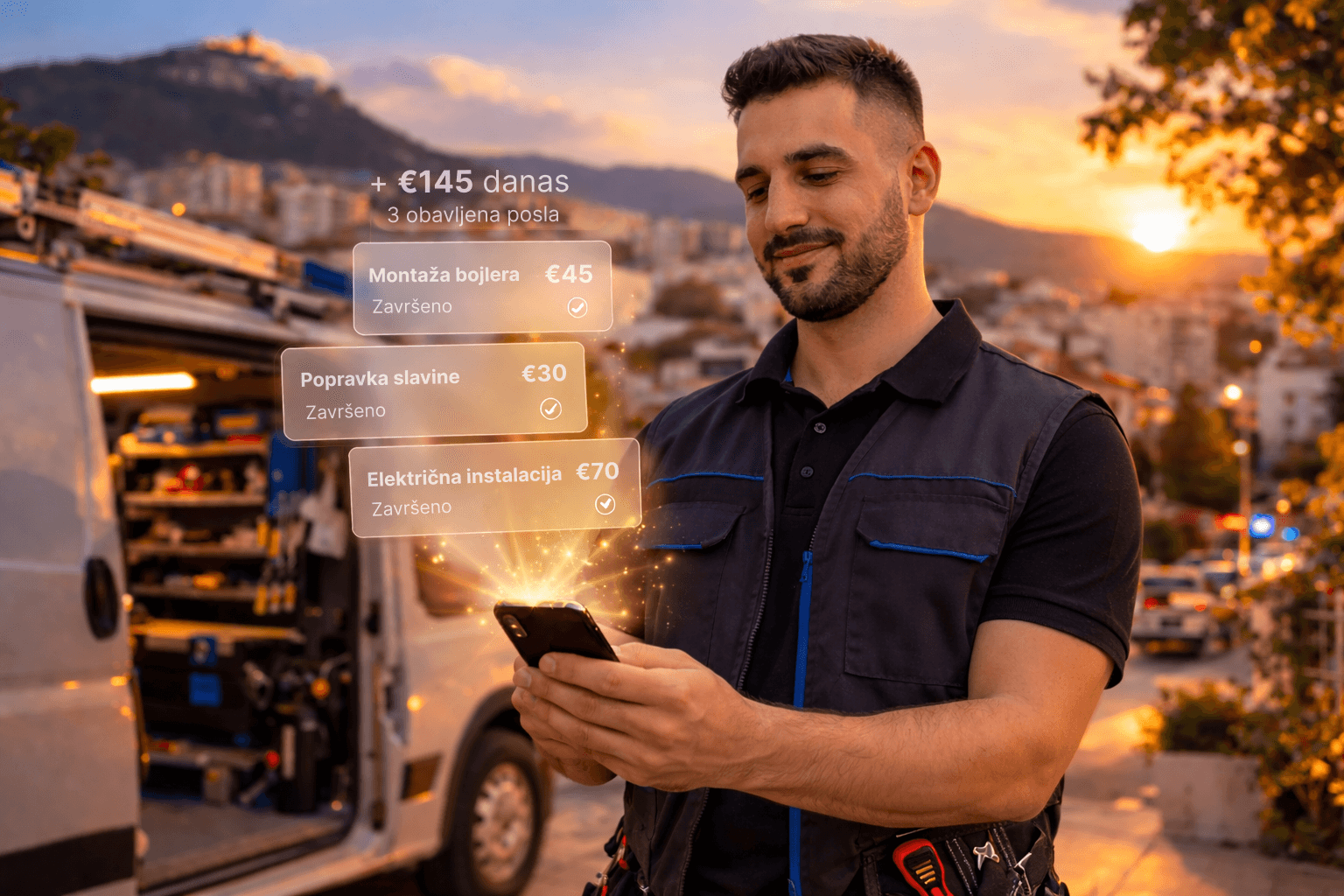 Partner koristi aplikaciju i prati zaradu